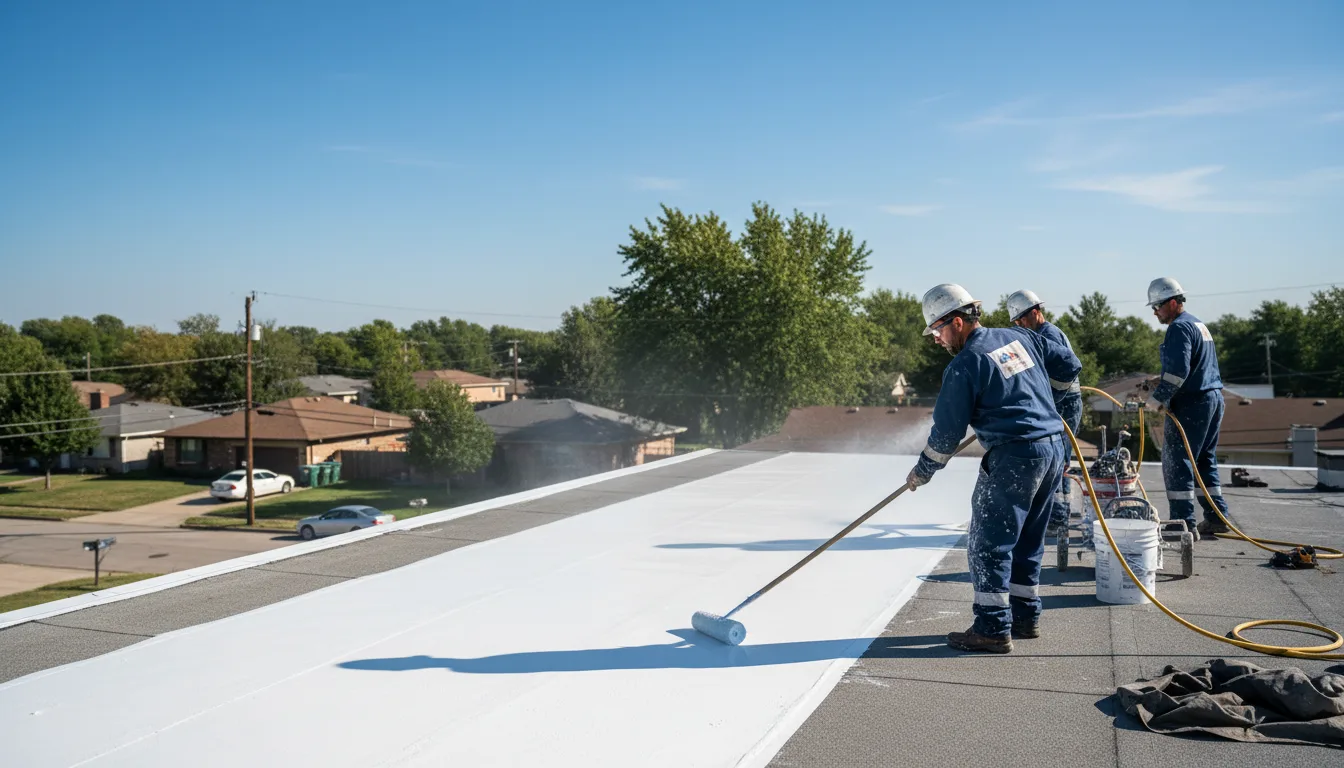 Commercial roof coating in Frankford, MO near me